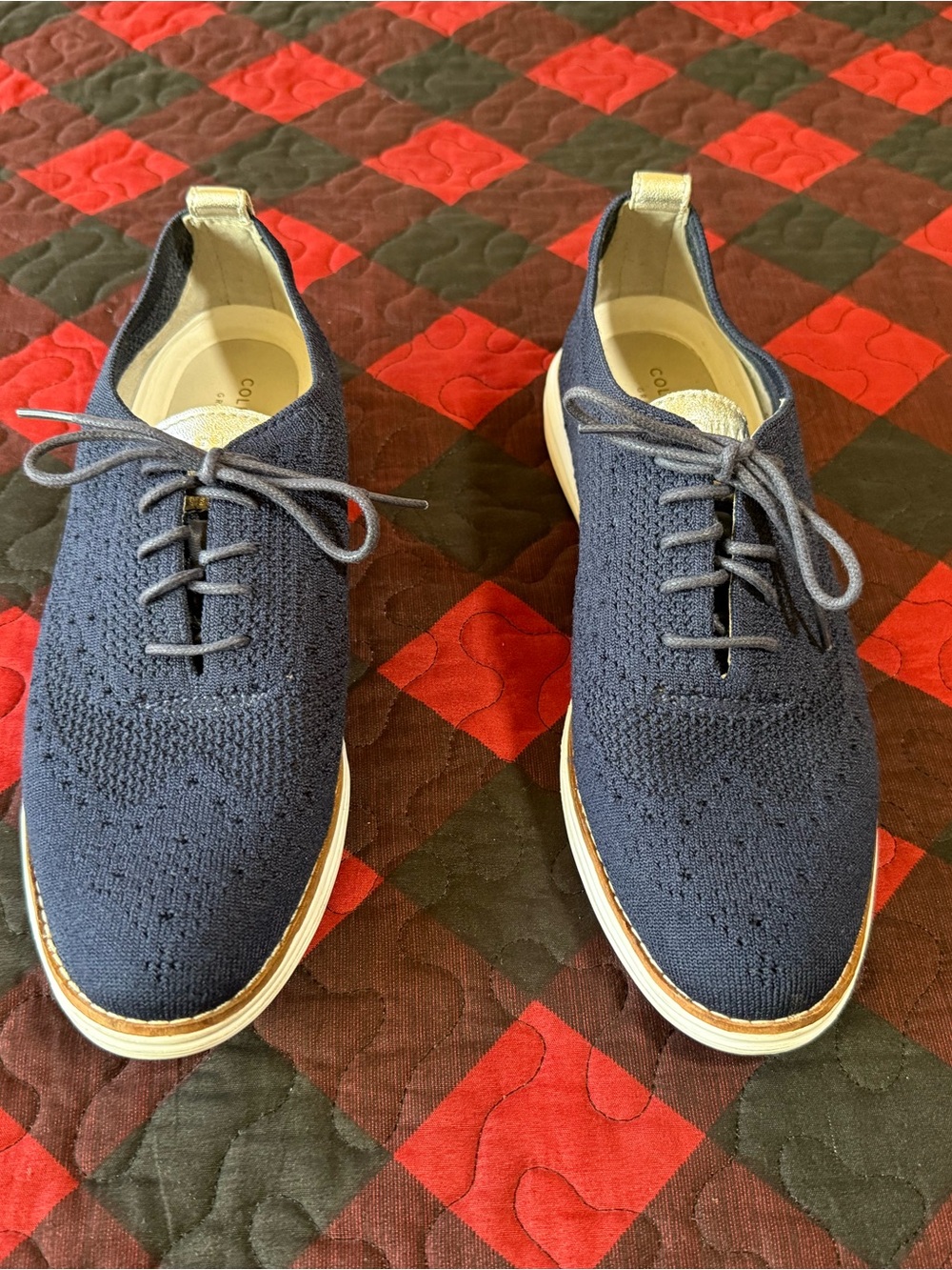 Cole Haan OriginalGrand Stitchlite Wingtip Oxfords, Blue, Women’s Size 9